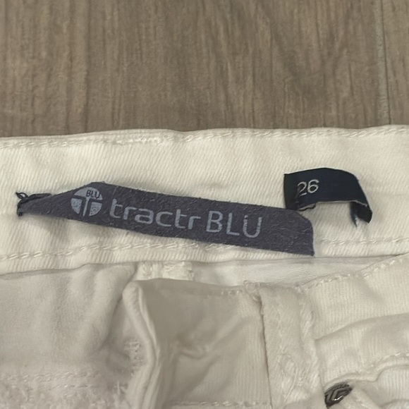 Tractr Blu Girls White Ripped Skinny Jeans Size 26 - Picture 4 of 8